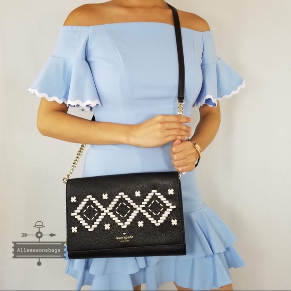 🔽Kate spade Valencia Crossbody Black Flynn Street - Picture 2 of 7